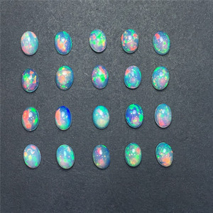 Bague ovale naturelle en forme de goutte d'eau, <span class=keywords><strong>pierre</strong></span> ample <span class=keywords><strong>opale</strong></span> colorée sans dommage, collier pendentif à double usage, 10 pièces - Product Image 3