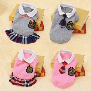 Prezzo di fabbrica stile scolastico British design puppy outfit pet rabbit dog clothes costume doggie coat clothes - Product Image 5