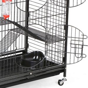 Gran lujo hurón pequeño Animal Hutch Alambre <span class=keywords><strong>de</strong></span> Metal gato conejo jaula Botón <span class=keywords><strong>de</strong></span> hierro cierre <span class=keywords><strong>madera</strong></span> hierro portador alimentador ruedas caja perros - Product Image 3