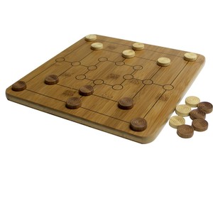 Bộ Cờ Vua Ngoài Trời Trung Quốc Bằng Tre + Nine Men Morris + Bộ Trò Chơi Cờ Đam - Product Image 3