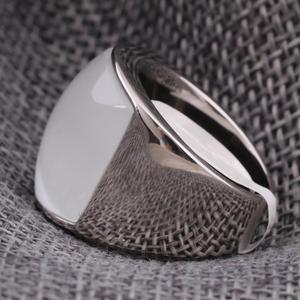 Hot New Product 316L Stainless Steel Big White <strong>OPal</strong> Wedding <strong>Rings</strong> for <strong>Men</strong> Women - Product Image 5
