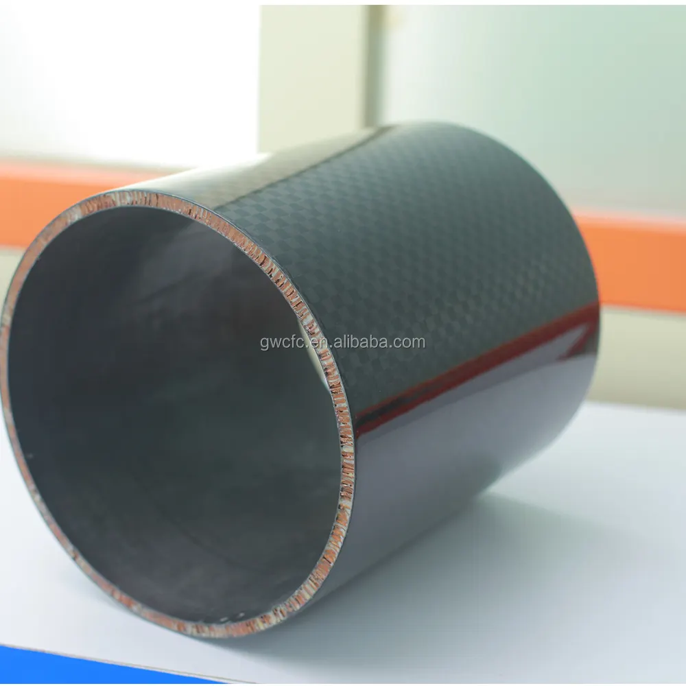 Tubo de fibra de carbono de grande diâmetro com alta resistência