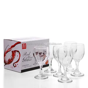 Hot Sale Elegant Hand Made Glass Cups for Wine Glass Goblet Drinking Glassware Set