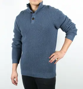 Slim Fit Long Sleeve Knitted Mens Pullover