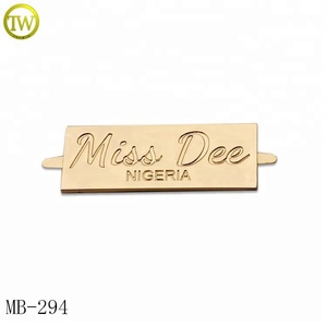 Decorative Wallet/Cap/Bags Metal Round Tag Custom Metal Name Label <strong>Plate</strong> With Black <strong>Enamel</strong> - Product Image 6