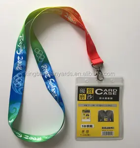 Pemegang Lencana Kartu ID Lanyard dengan Tali Logo Kustom dengan Kartu