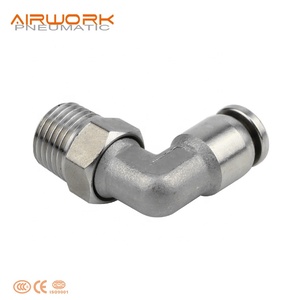 PL Thép Không Gỉ 14 Npt 90 Độ Khuỷu Tay Máy Nén Khí Nén Phụ Kiện Quay Đẩy Không Khí Phụ Kiện <span class=keywords><strong>4Mm</strong></span> - Product Image 4