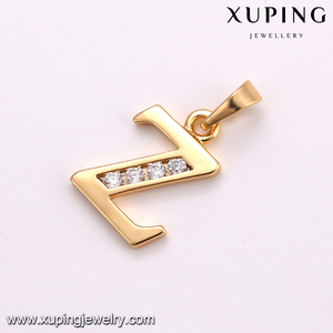 33010 xuping compras en línea de moda Letra z colgante Voga falsos joyería llenada oro muestra <span class=keywords><strong>gratis</strong></span> - Product Image 3