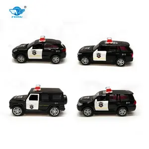 Feisu 1 32 पैमाने संयुक्त राज्य अमेरिका शैली पुलिस मर डाली कार मॉडल खिलौना वाहन धातु खिलौना कार के लिए बिक्री