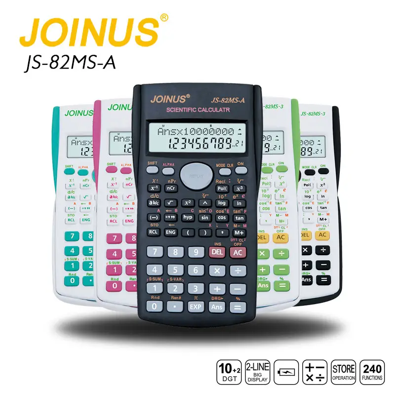 Function Calculator Promotional School Examination Students 240 Functions Joinus Small 12 Digit Electronic Student Scientific Calculator