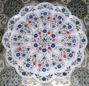 Decorative Handmade Marble Inlay Plates - Product Image 1