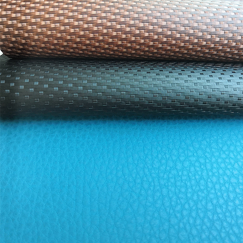 Solid Plain Grain Design Classic Cross Grain PVC Synthetic Faux Leather Fabric for Making Shoe/Bags/Upholstery