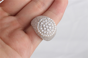 Anello Grande in <span class=keywords><strong>Argento</strong></span> 925 Stile Hip Hop per <span class=keywords><strong>Uomo</strong></span>, Vendita all'Ingrosso - Product Image 4