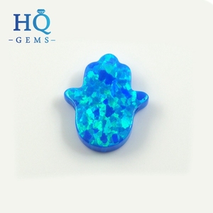 <span class=keywords><strong>Pietra</strong></span> <span class=keywords><strong>di</strong></span> <span class=keywords><strong>Opale</strong></span> Hamsa Blu Scuro/Chiaro, Mano <span class=keywords><strong>di</strong></span> Fatima in <span class=keywords><strong>Opale</strong></span> per Collana - Product Image 3