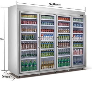 ตรงอุปกรณ์เชิงพาณิชย์ซูเปอร์มาร์เก็ตดื่มแสดง4ประตูกระจก<span class=keywords><strong>ตู้เย็น</strong></span> - Product Image 2