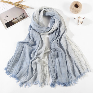 Delle donne Degli Uomini di <span class=keywords><strong>Cotone</strong></span> Doppio Piega Della Banda Scialli Hijab Musulmano Della <span class=keywords><strong>Sciarpa</strong></span> Della Nappa - Product Image 5