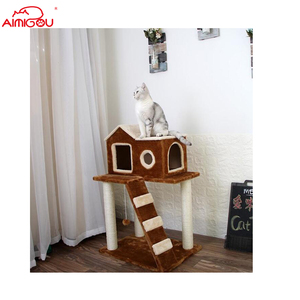 Cina su misura di lusso gatto Pet Tree Condo torre <span class=keywords><strong>Sisal</strong></span> mobili e giocattoli Scratcher House fabbrica imballaggio in cartone diretto - Product Image 3