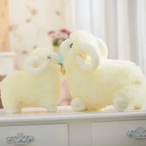 2019 China import toys custom white plush lambs stuffed sheep toy