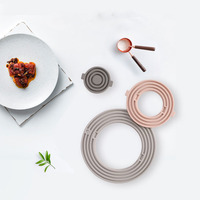Tapis en Silicone résistant à la chaleur, 1 pièce 3 en 1, pour tasse à café, gobelet, sous-tasse, porte-assiettes, napperon de Table, accessoires de cuisine