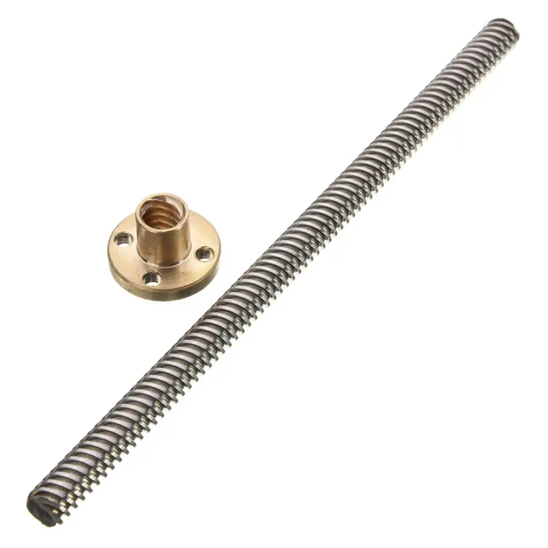 Precisie CNC Frezen Onderdelen 8mm T Soort Messing Lood Schroef Moer voor 3D Printer