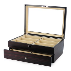 Hochwertige Holzuhr Sonnenbrille Manschetten knopf Herren Schmucks cha tulle Geschenk Aufbewahrung organisator