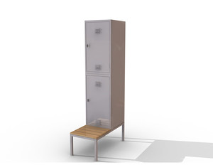 Mining Man <strong>Camp</strong> Miner Boot Locker Steel Bench Chain Metal <strong>Wardrobe</strong> With Front Seat Customized Size Changing Chair - Product Image 3