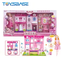 Kids fashion diy toy happy family doll toysbase.com--doll house oem customized toysbase.com doll house