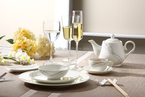 China proveedor todo tipo hotel restaurante cerámica vajilla diseño de cerámica porcelana cena conjunto - Product Image 3