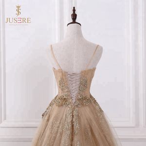 ĐầM Dạ HộI Lấp Lánh Đầm Sequin Vải Tuyn Cổ Chữ V Hai Dây Đính Cườm ĐầM Dạ HộI Dài Sang Trọng - Product Image 6