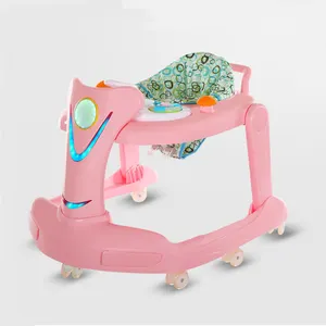 New Design Baby Learning Walker Foldable Can Sit und Push Baby Rollator Walker With Music Light Toys Toddler Walker Chair