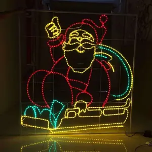 定制形状户外圣诞装饰灯 2D LED 图案灯
