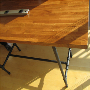 Đồ Nội Thất Ngoài Trời Vườn Cà Phê Bàn Thanh Chân Với Màu Đen Rèn Sắt Nguyên Retro 1/2 "Ống Lắp Sàn Mặt Bích - Product Image 2