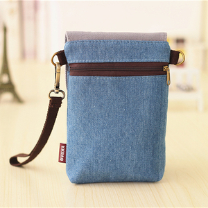 Fashion Simple Lightweight Cute Lady Multi Pattern Cartoon Horizontal Tote Sling Mobile Phone Small Denim Cotton Cloth <strong>Bag</strong> - Product Image 4