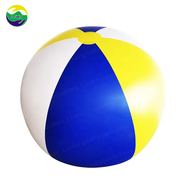 नियंत्रण रेखा थोक कस्टम मुद्रित जंबो पीवीसी रबर समुद्र तट गेंद/प्रचार Inflatable बड़े विशाल प्लास्टिक समुद्र तट गेंद