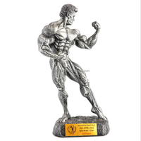 Jeu de casting et match fabriqués sur mesure Prix de musculation en résine Musculation Muscle Man Statue Trophée