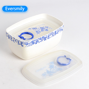 Sinh Thái Thân Thiện Với 2Pcs 1000Ml + 600Ml Nhựa Thực Phẩm Container Với Nắp Hình Chữ Nhật Tiffin Hộp Ăn Trưa Tái Sử Dụng Phụ Kiện Nhà Bếp - Product Image 3
