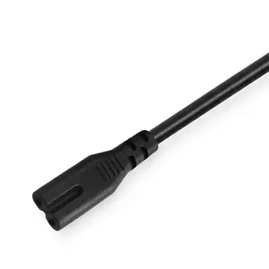 AC Power Cable Consumables Power Cord With C7 Uk Plug H03vv-f 2g 0.75mm2 Power Cords In Electrical Wires