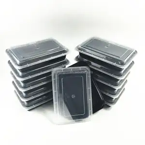 Безопасные пластиковые контейнеры для микроволновой печи с 1 отделением, контейнеры для еды, Ланч-бокс Bento, популярный контейнер для хранения пищевых продуктов в 10 упаковках