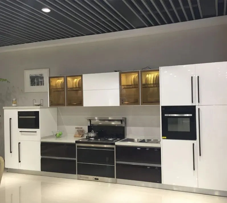 2022 هانغتشو فيرمونت الحديثة وحدات المطبخ Almirah تصاميم مع خزانة معلقة بالحائط