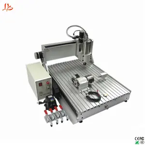 4 eksen CNC 6040 Z-VFD gravür delme makinesi ile 2.2KW su soğutma mili için taş, Metal ve ahşap