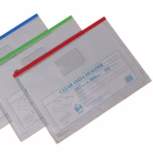 透明塑料 pvc 文件拉链袋与卡袋