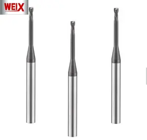 Weix Apontador durável em carboneto 2 flautas, brocas de carbeto sólido para roteador, de pescoço longo e curto