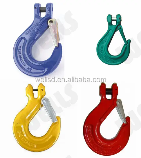 US type G80 forged safety clevis hook with latch