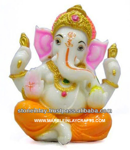 Sculpture artisanale en marbre du Dieu Ganesh - Product Image 1
