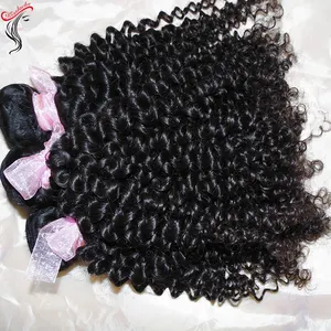 Mooie Kleur 10A Raw Virgin Bouncy Strakke Afro Kinky Krullend Mongoolse Menselijk Haar Voor Dame