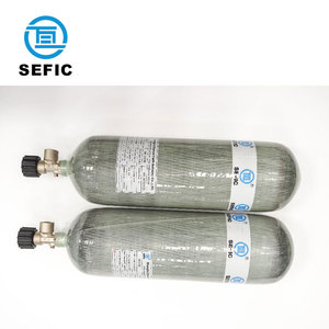 Cilindros de Gas de Fibra de Carbono de 6.8L, Tanque de Fibra de Carbono de Alta Presión, Cilindro de Gas de Oxígeno Compuesto - Product Image 1