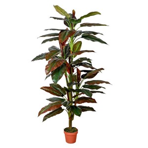 Plantes <span class=keywords><strong>d</strong></span>'<span class=keywords><strong>intérieur</strong></span> artificielles à <span class=keywords><strong>grande</strong></span> feuille, 1 pièce, fausses fleurs de bonsaï tropical en plastique, vente <span class=keywords><strong>d</strong></span>'arbre - Product Image 5