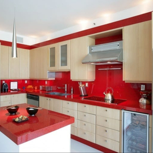 Nhà bếp worktops Ruby đỏ Sparkle đá thạch anh Countertop - Product Image 1
