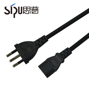 Cable de Alimentación CA Estándar Brasileño SIPU con Conector Hembra IEC, Clasificación IP11, Revestimiento de PVC para Electrodomésticos y Computadoras, Color Negro - Product Image 4