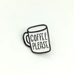 crachá café Suppliers-Emblema de metal macio promocional, emblema de metal macio para café, por favor, garrafa de design direto de fábrica